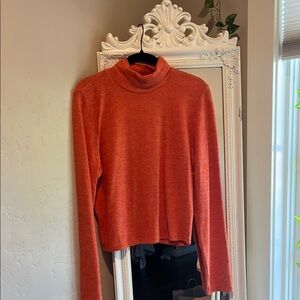 Orange Turtleneck Sweater